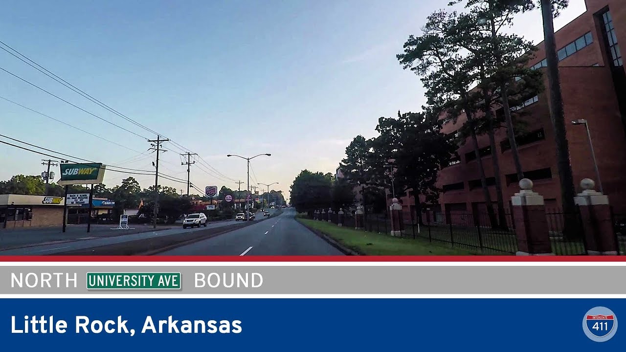 University Avenue Northbound: UALR to Interstate 630 – Little Rock – Arkansas