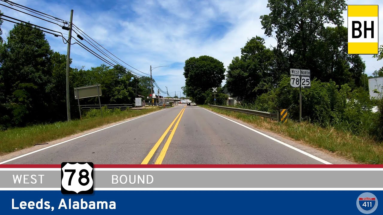 Take a short but scenic 3-mile drive along U.S. Route 78 through Leeds, Alabama. From historic downtown and the intersection with US-411 to the Barber Motorsports Park access, explore what makes this urban highway segment a hidden gem east of Birmingham.