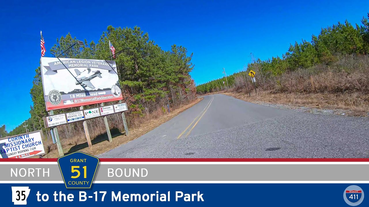 Grant County Road 51: B-17 Memorial Park – Arkansas