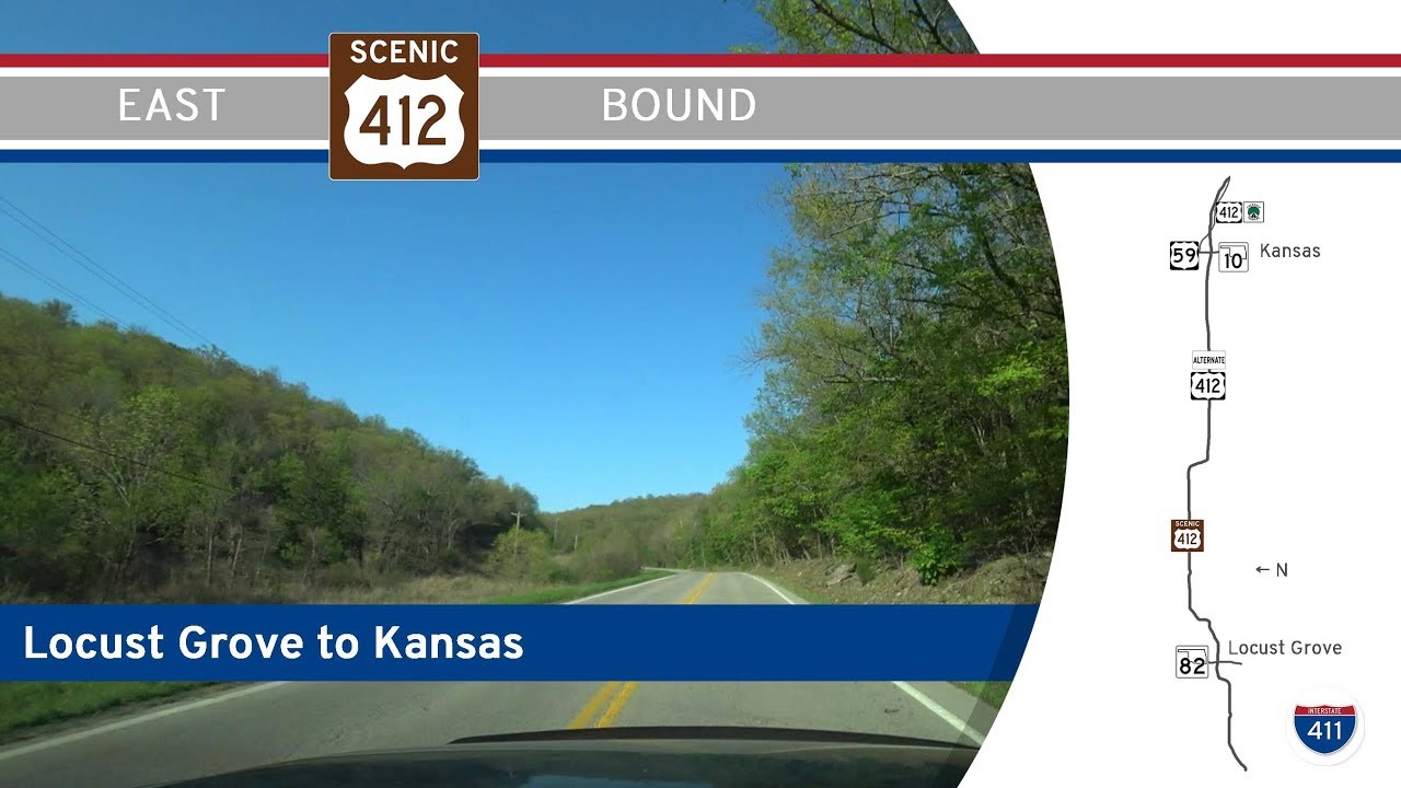 U.S. Route 412 Alternate: Locust Grove to Kansas — Oklahoma