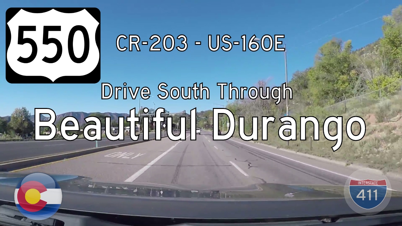 U.S. Route 550: Soutbound in Durango – Colorado