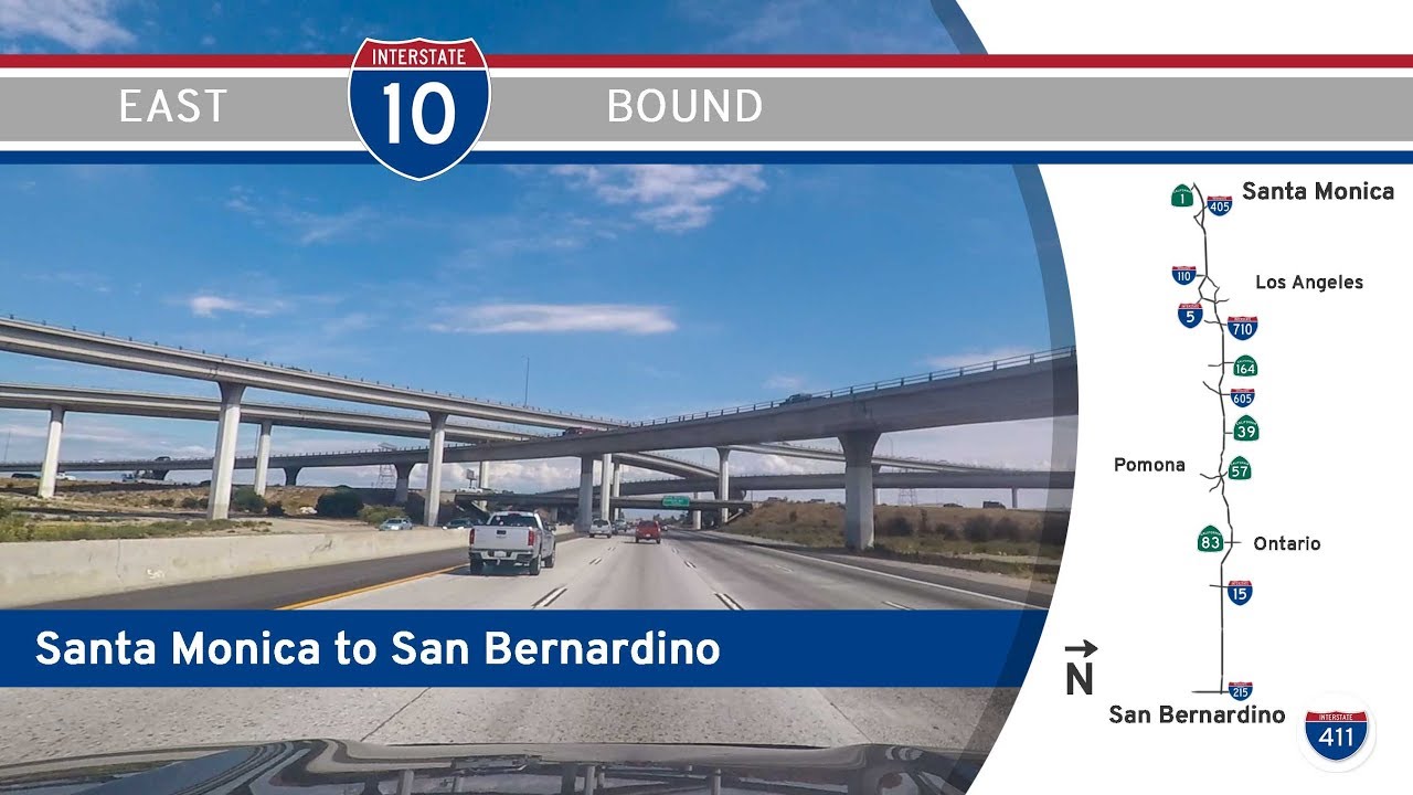 Interstate 10: Santa Monica to San Bernardino – California